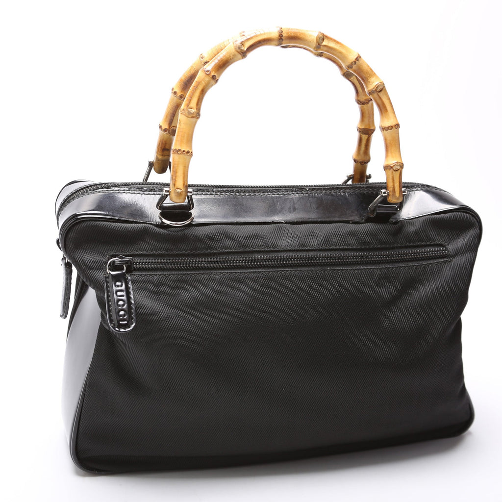 000.2040 Nylon/Patent Bamboo Handle Vintage