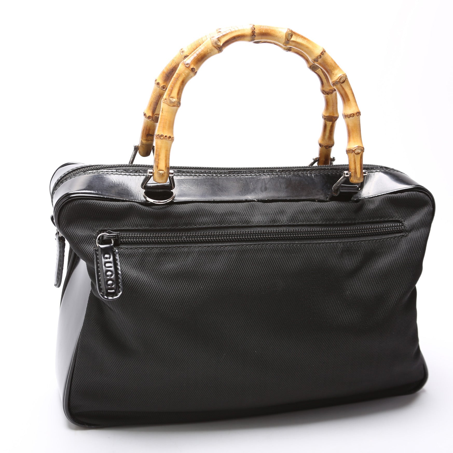 000.2040 Nylon/Patent Bamboo Handle Vintage