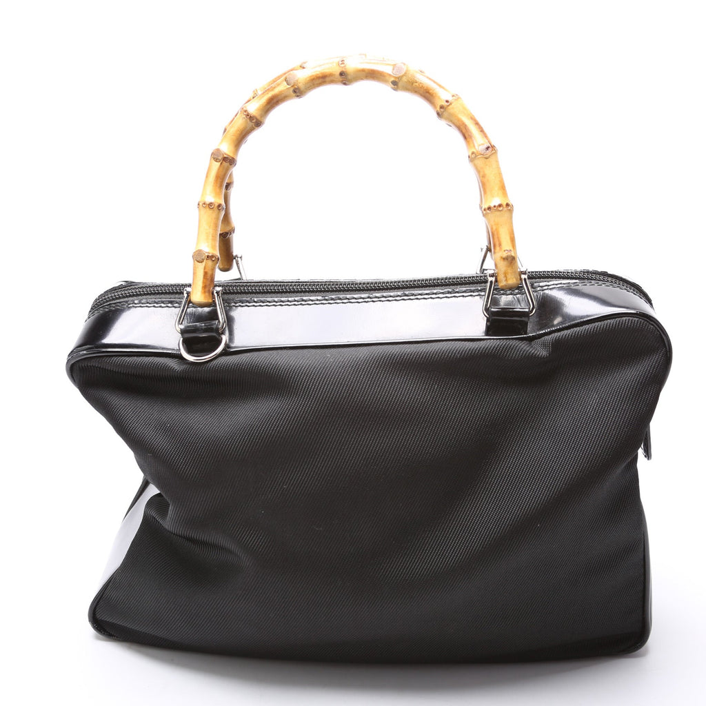 000.2040 Nylon/Patent Bamboo Handle Vintage