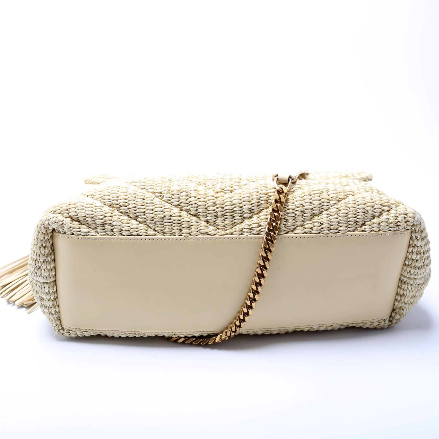 Loulou Satchel Medium Raffia