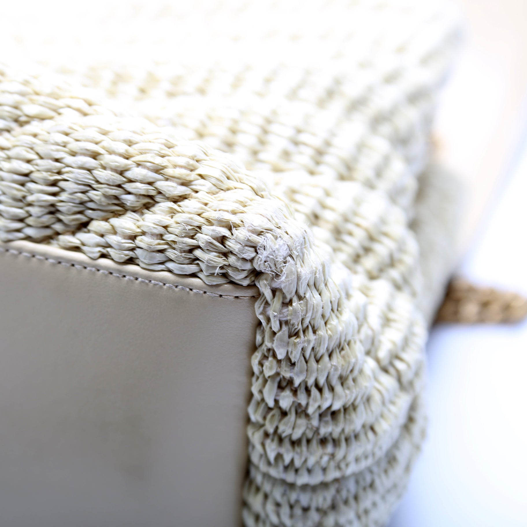 Loulou Satchel Medium Raffia