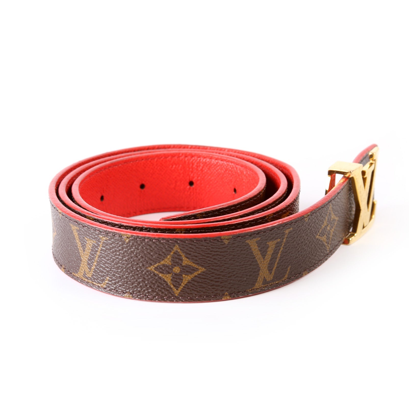 LV Initiales 30MM Reversible Leather/Monogram Belt Size 85/34