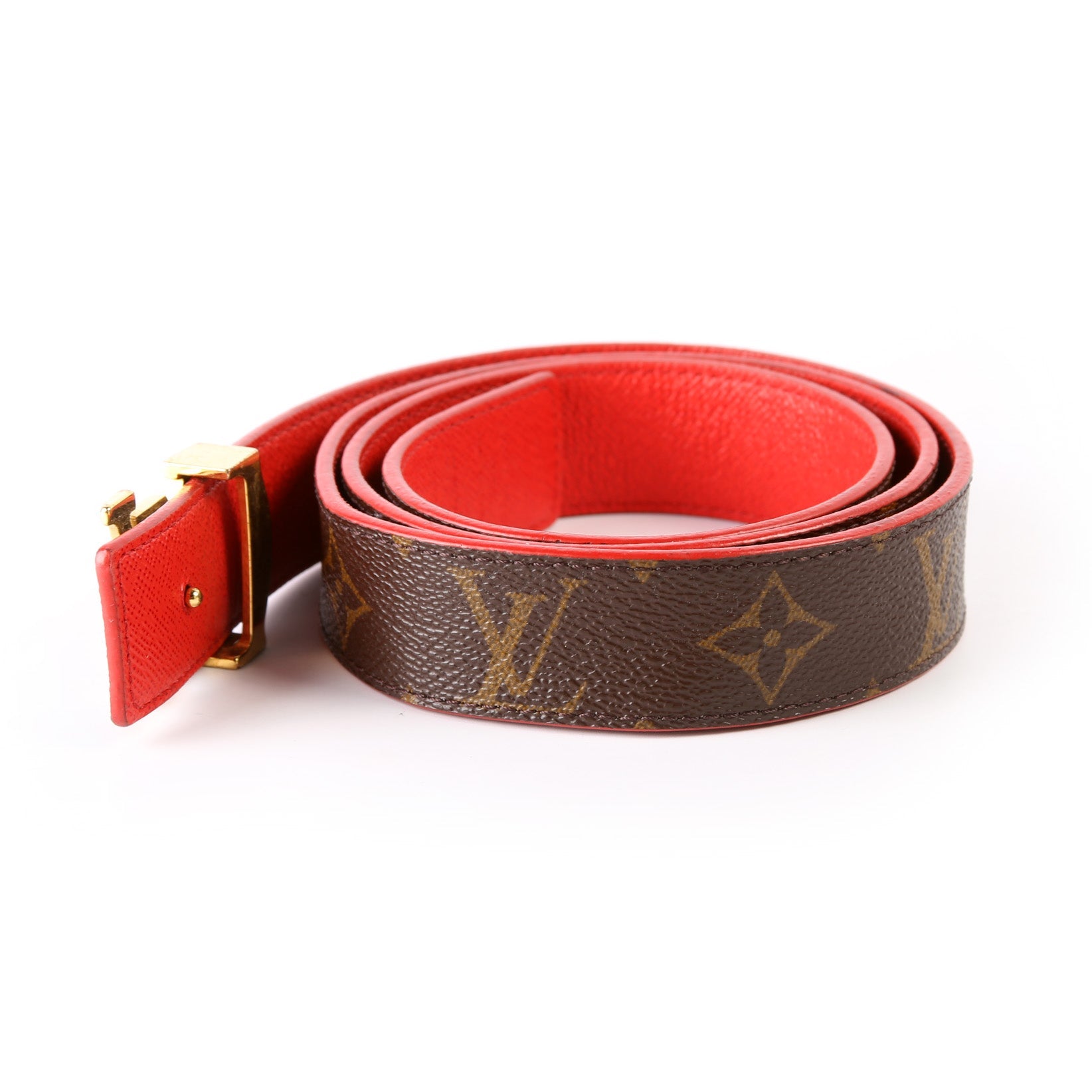LV Initiales 30MM Reversible Leather/Monogram Belt Size 85/34