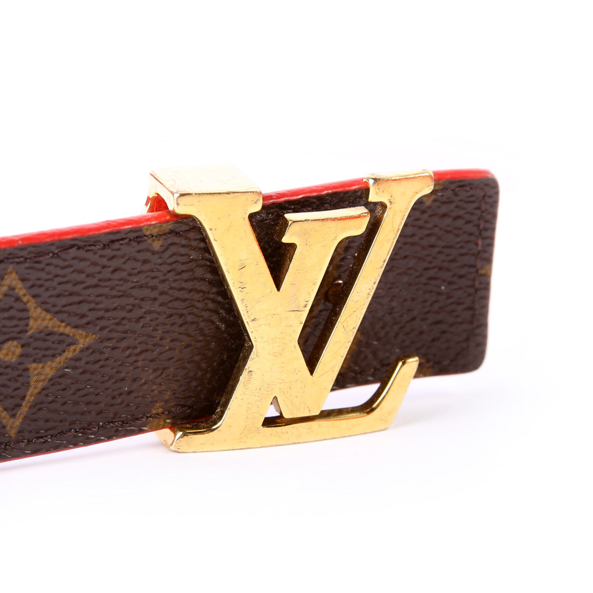 LV Initiales 30MM Reversible Leather/Monogram Belt Size 85/34
