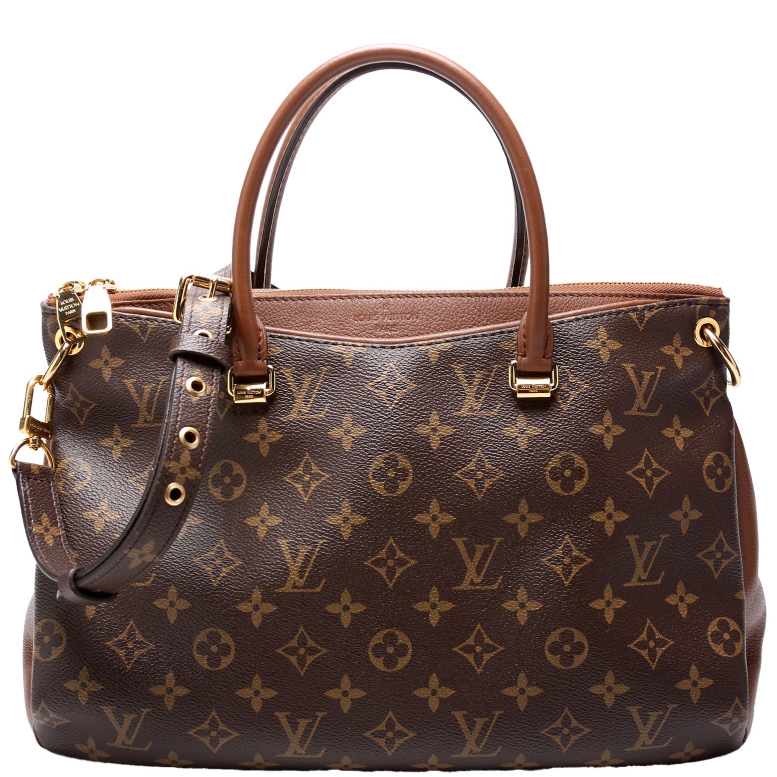 Pallas Tote Monogram Leather Side