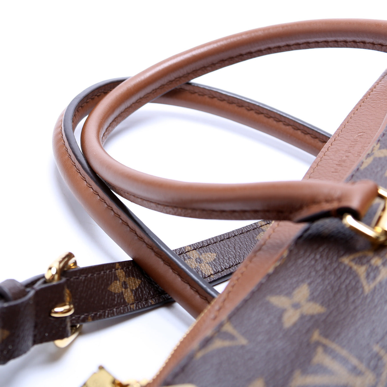 Pallas Tote Monogram Leather Side