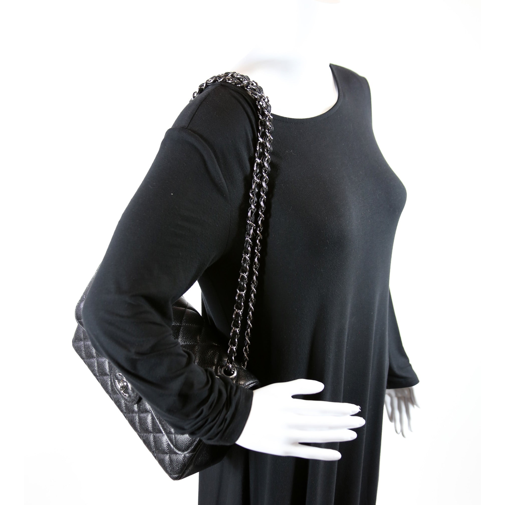 Classic Flap Jumbo Caviar RFID