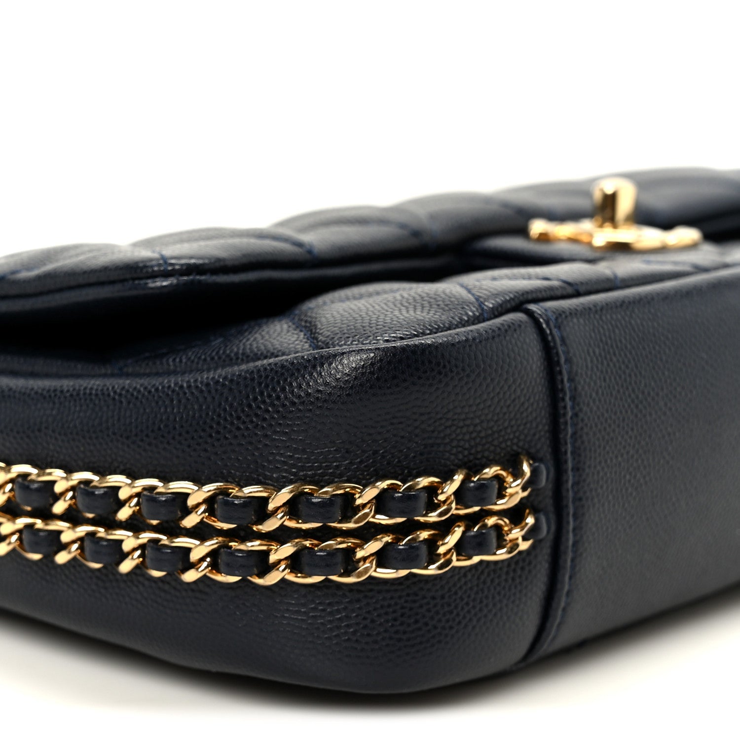 Chanel Caviar Quilted Small CC You Flap Navy