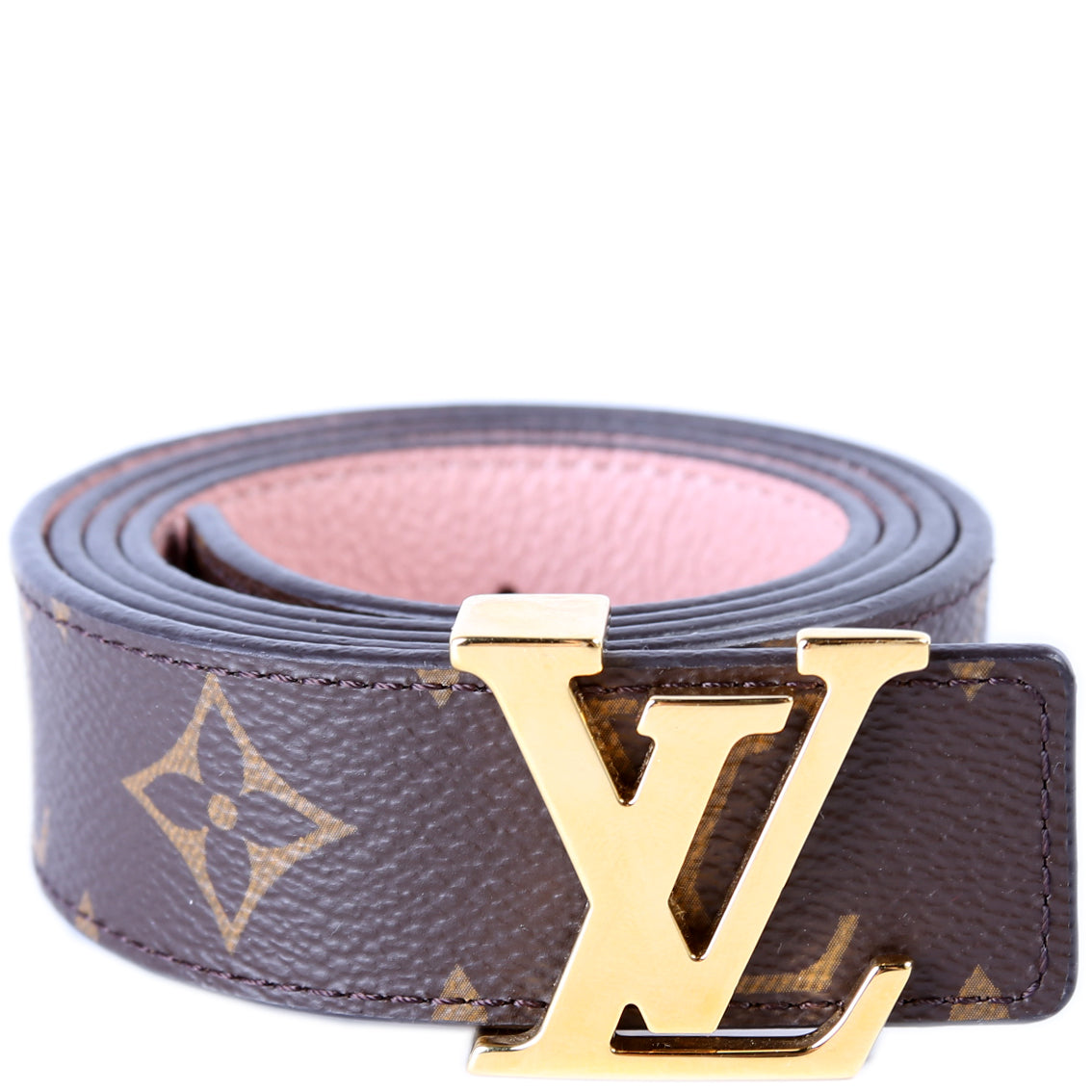 LV Initiales 30MM Reversible Leather/Monogram Belt Size 85/34
