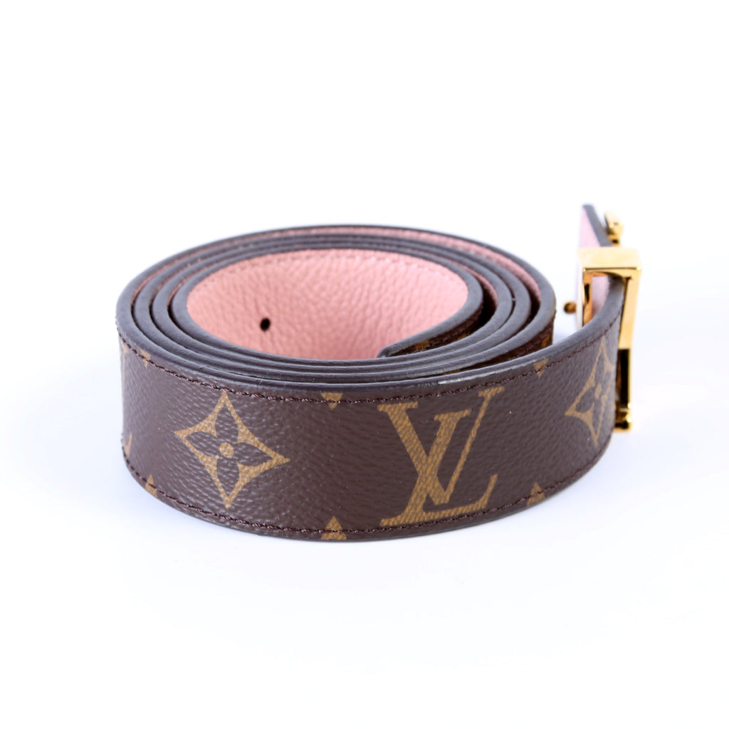 LV Initiales 30MM Reversible Leather/Monogram Belt Size 85/34