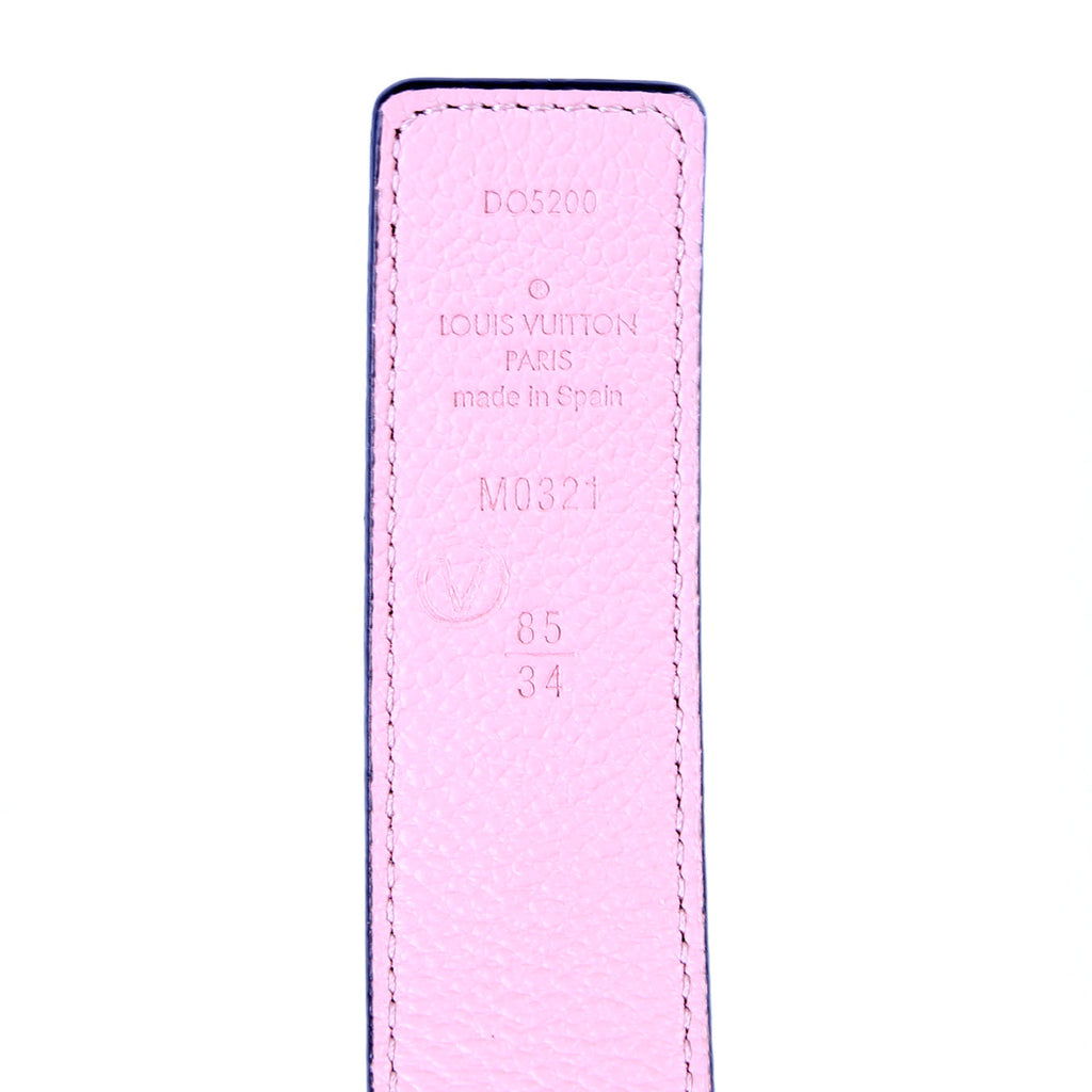 LV Initiales 30MM Reversible Leather/Monogram Belt Size 85/34