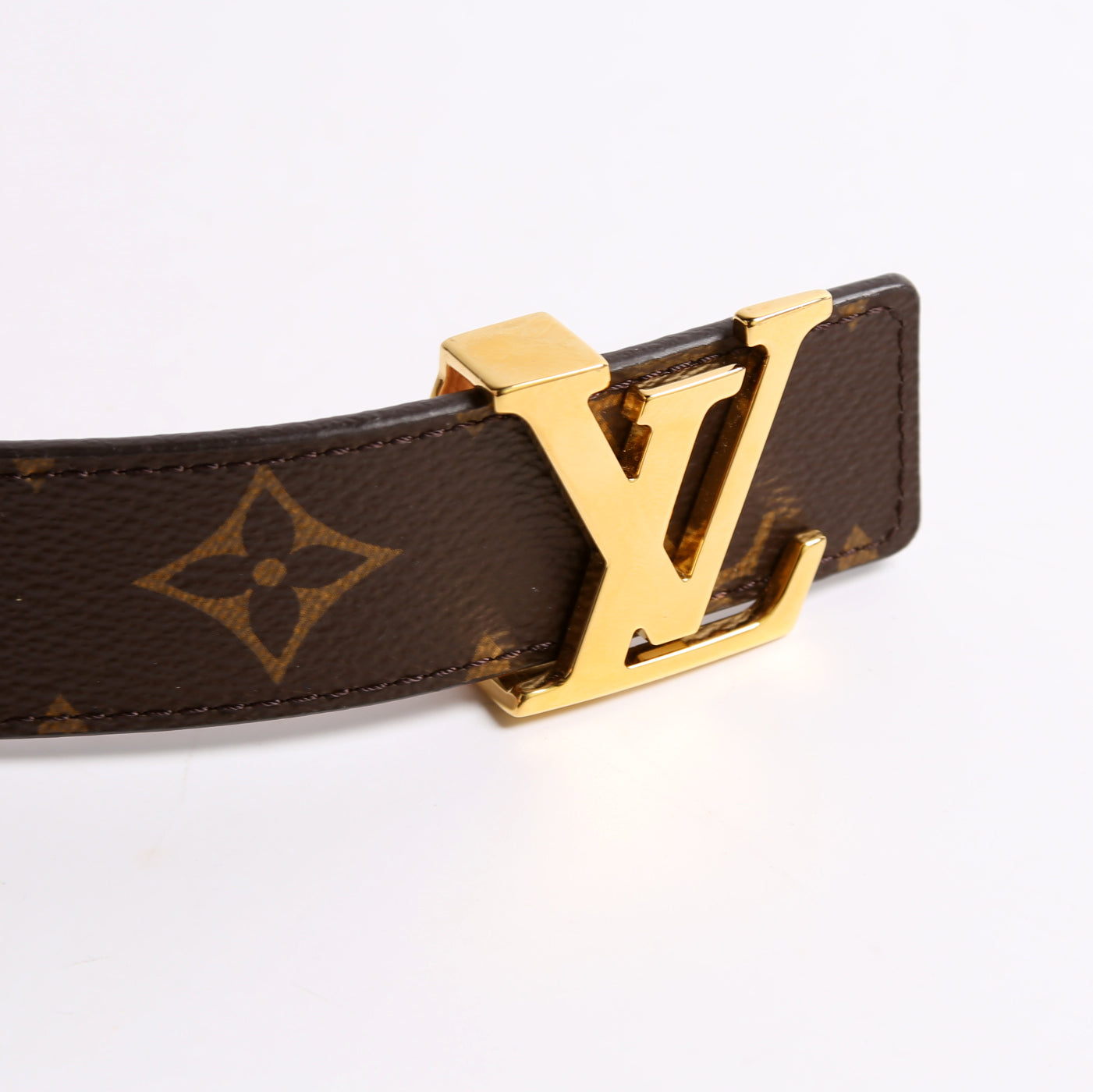 LV Initiales 30MM Reversible Leather/Monogram Belt Size 85/34