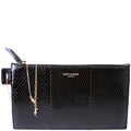 Snakeskin Pouch With Chain