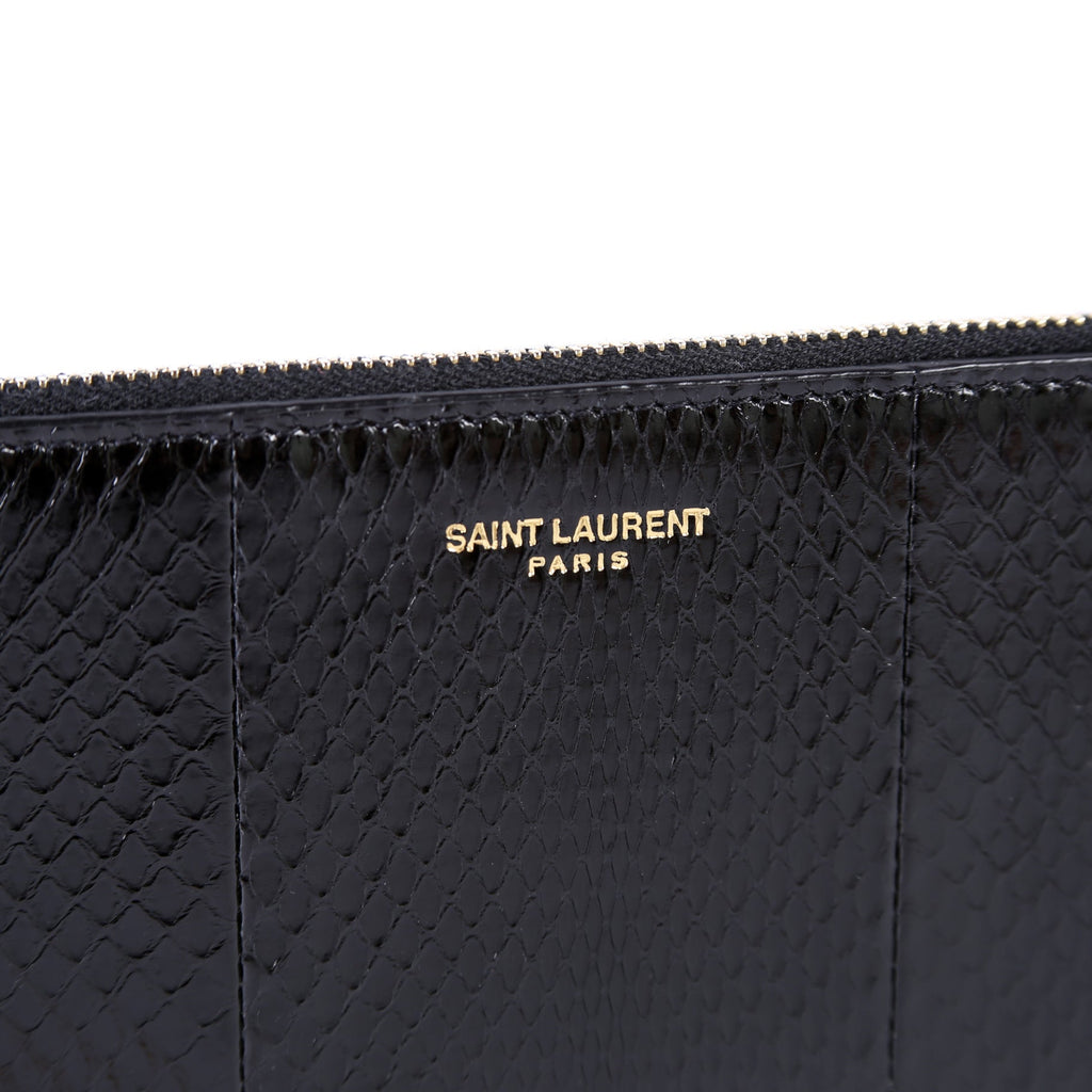Snakeskin Pouch With Chain