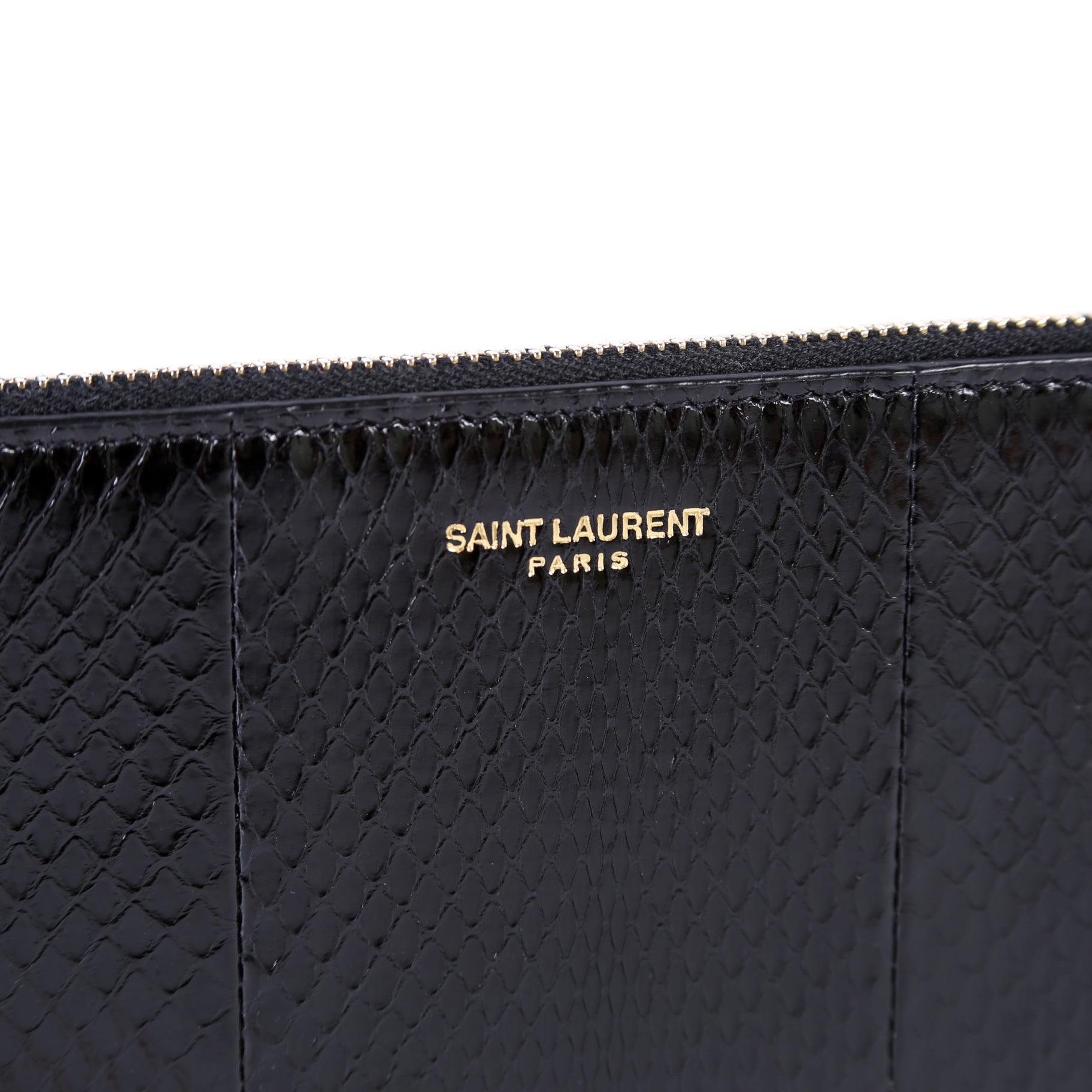 Snakeskin Pouch With Chain