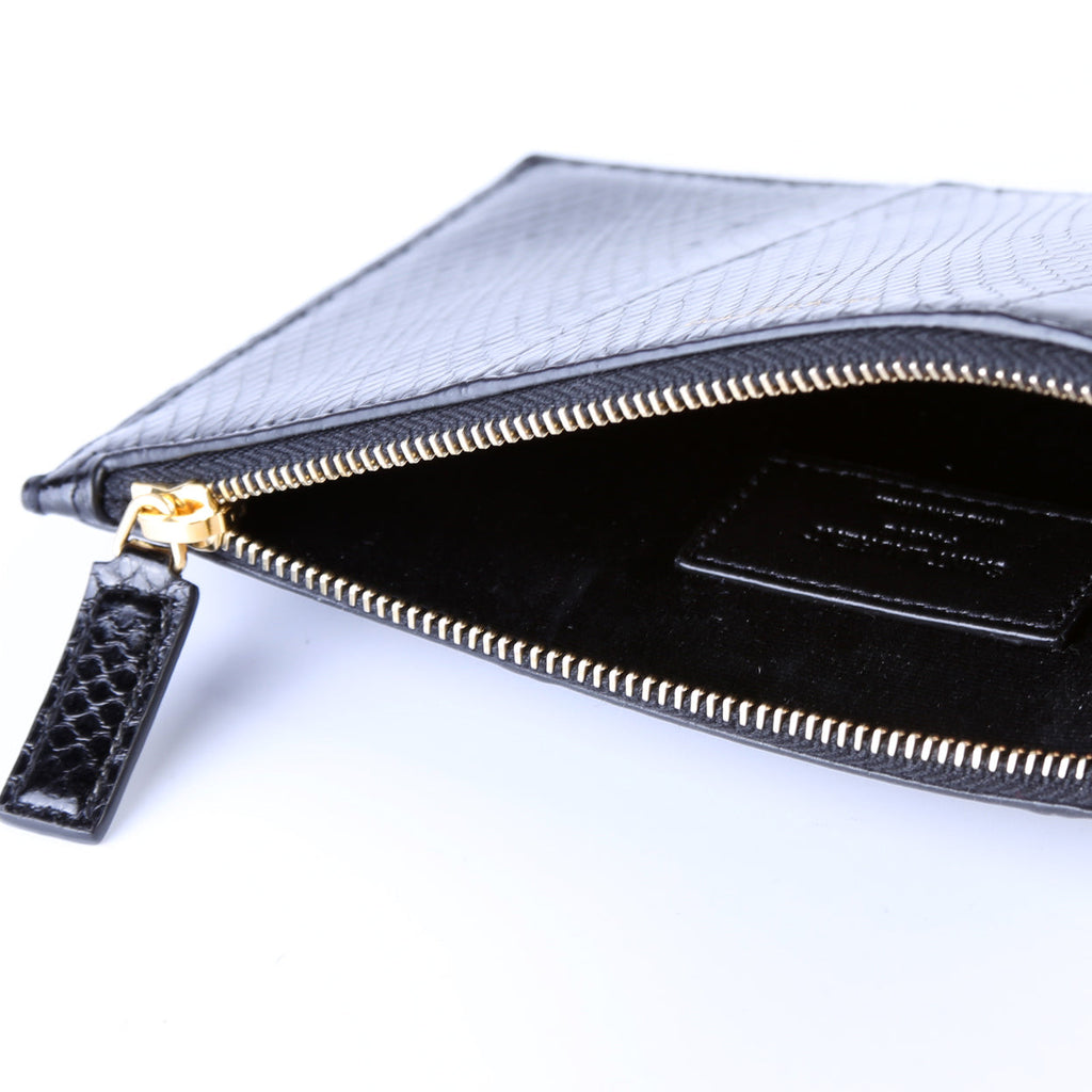 Snakeskin Pouch With Chain