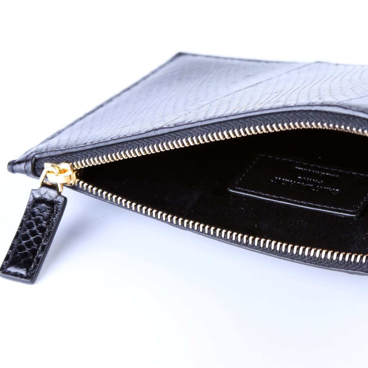 Snakeskin Pouch With Chain