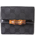 112533 GG Canvas Bamboo Compact Wallet