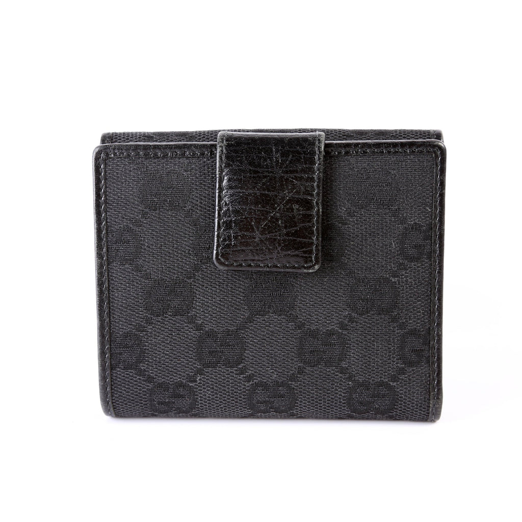 112533 GG Canvas Bamboo Compact Wallet