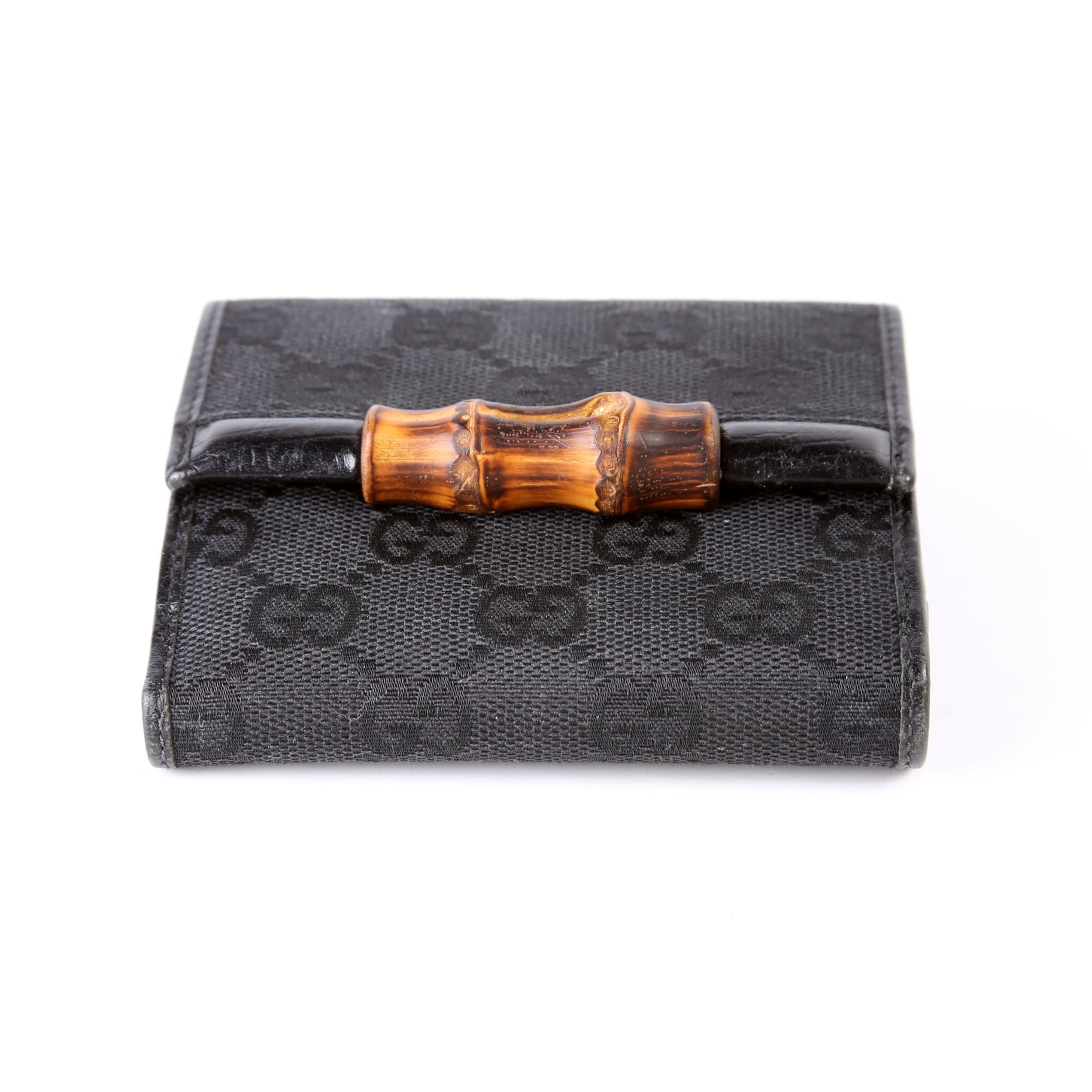 112533 GG Canvas Bamboo Compact Wallet