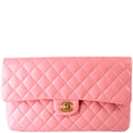 Classic Flap Clutch Lambskin Pink