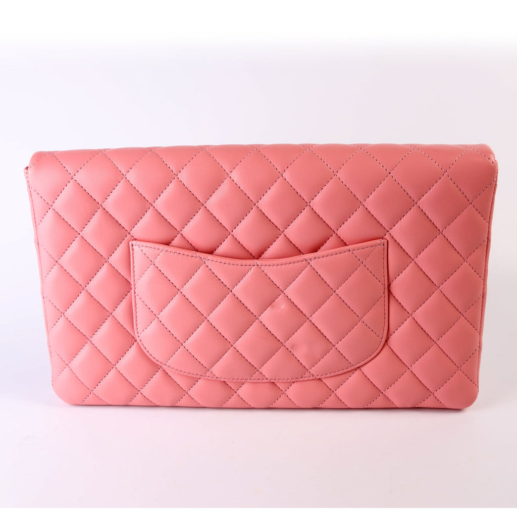 Classic Flap Clutch Lambskin Pink
