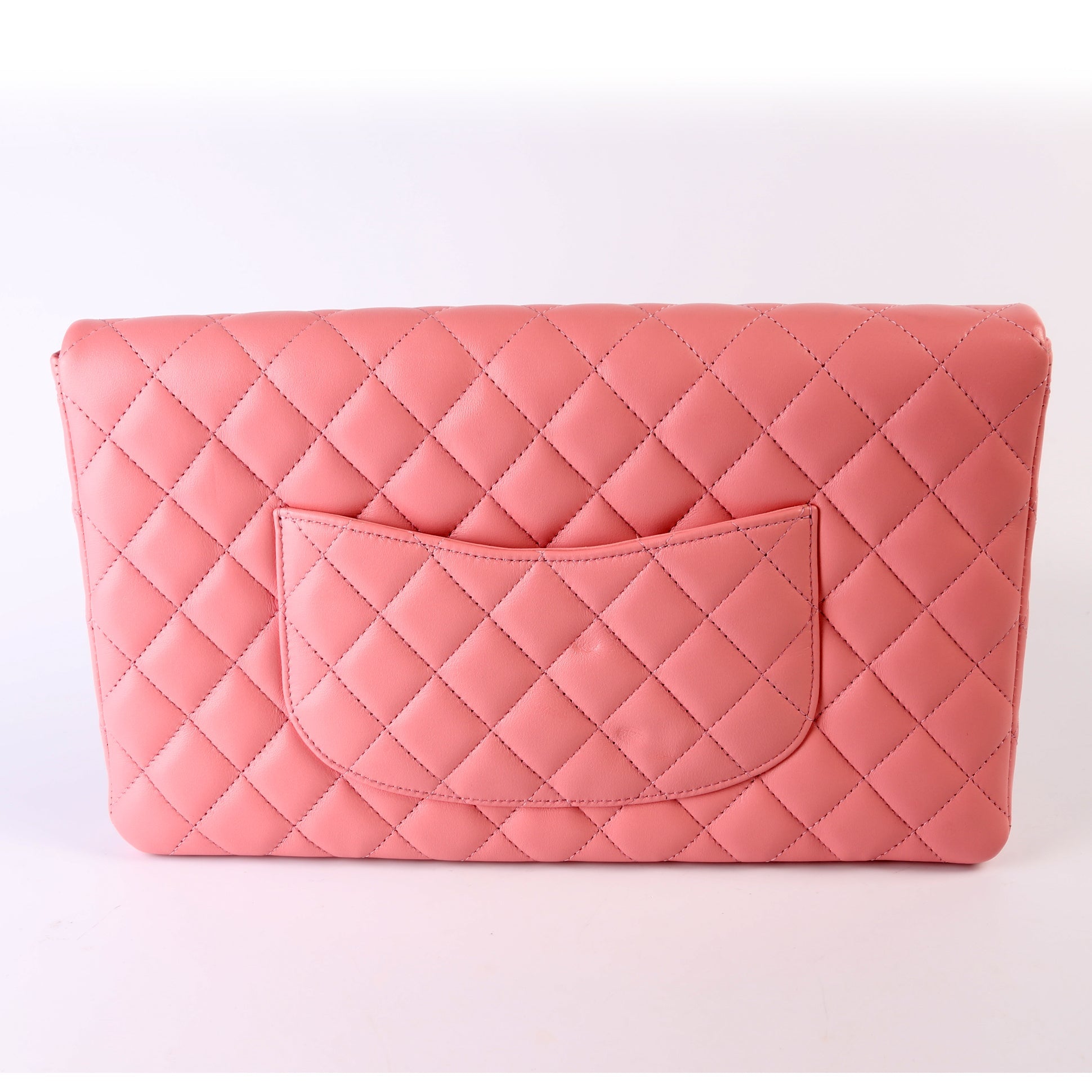 Classic Flap Clutch Lambskin Pink