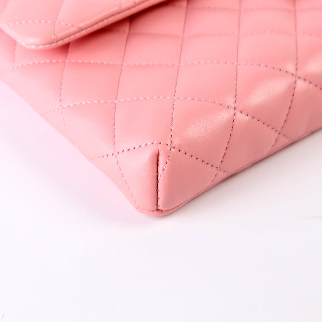 Classic Flap Clutch Lambskin Pink