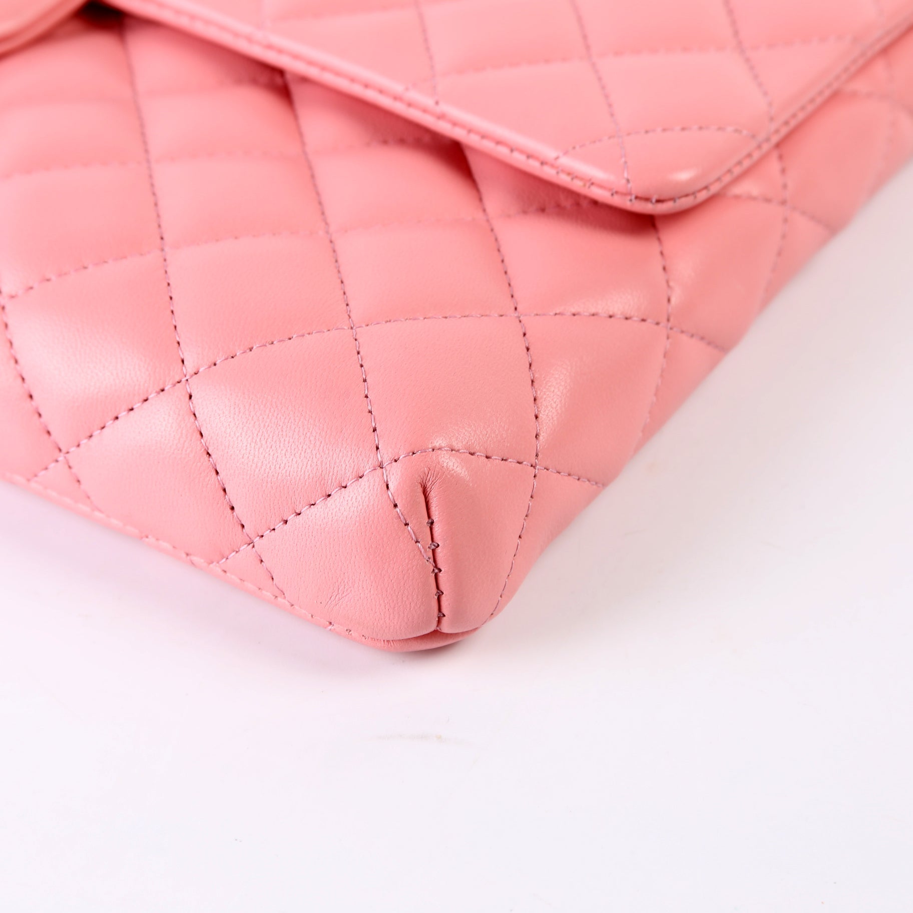 Classic Flap Clutch Lambskin Pink