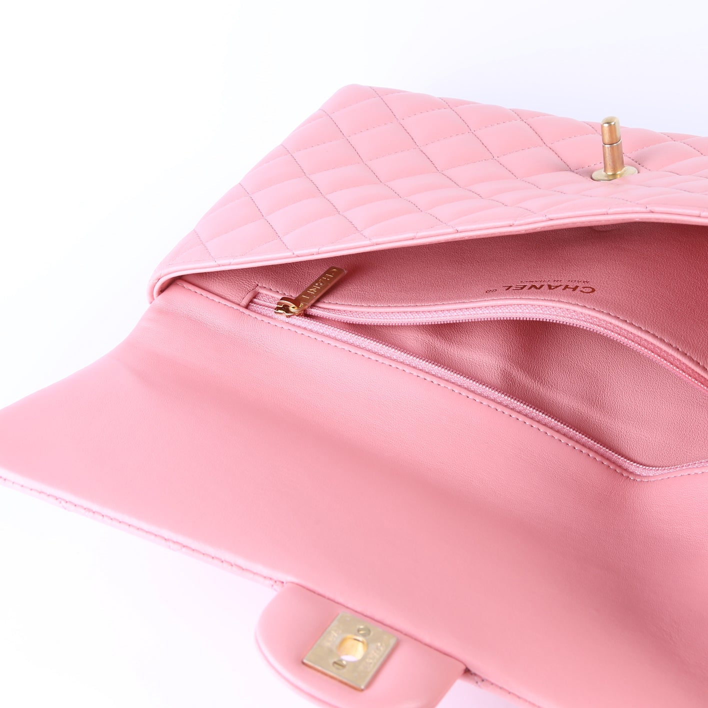 Classic Flap Clutch Lambskin Pink