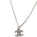 Rhinestone CC Pendant Necklace