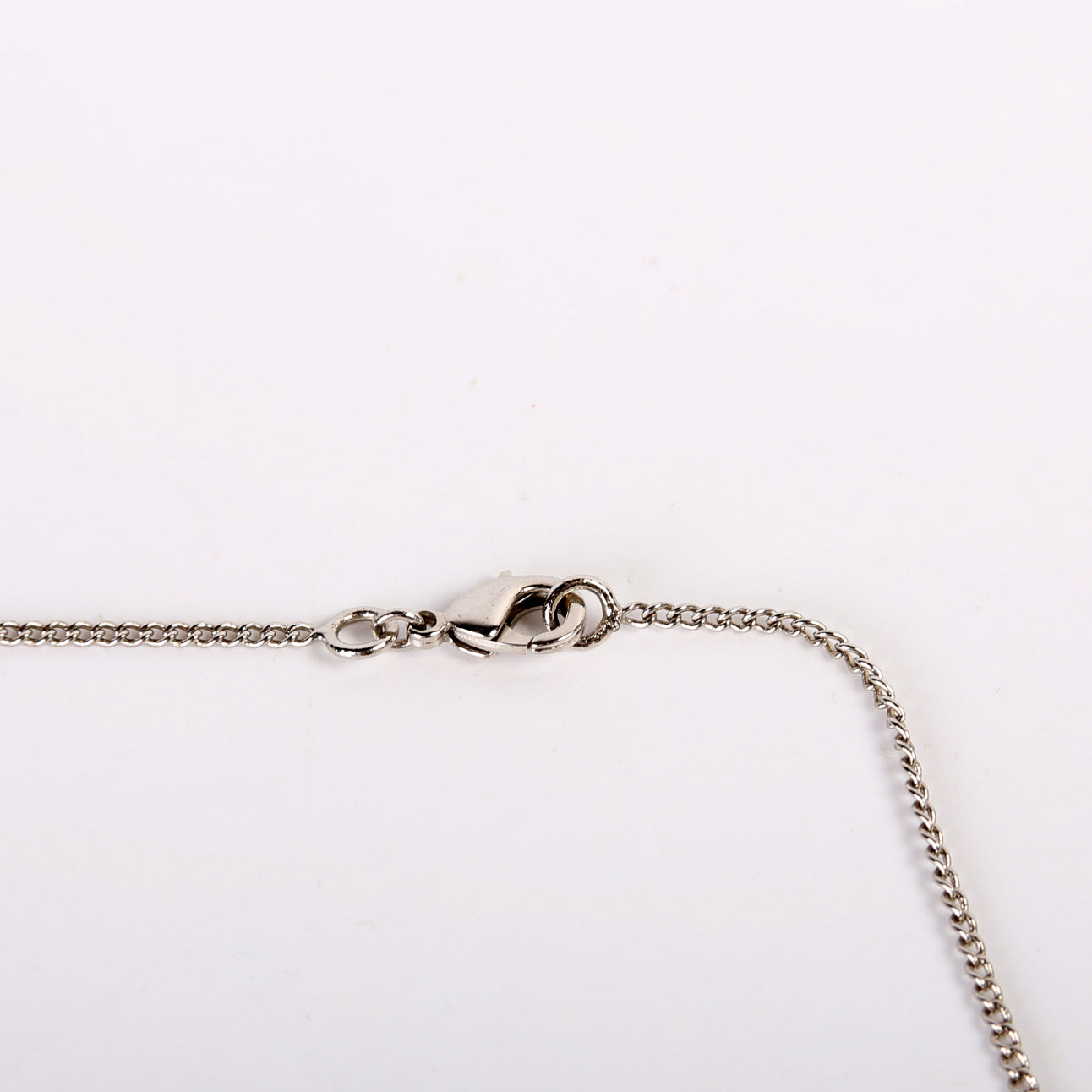 Rhinestone CC Pendant Necklace