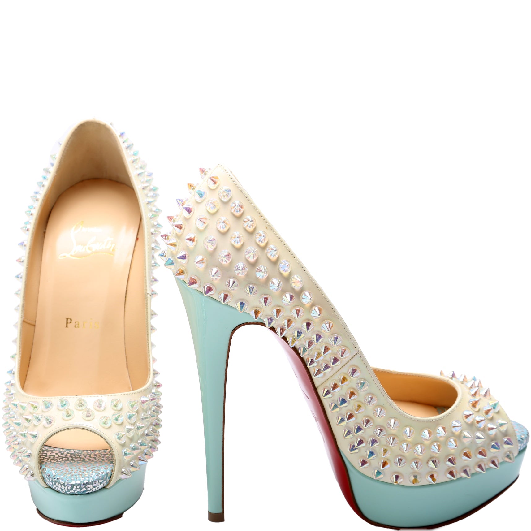 Lady Peep Toe Spikes 150MM Size 36