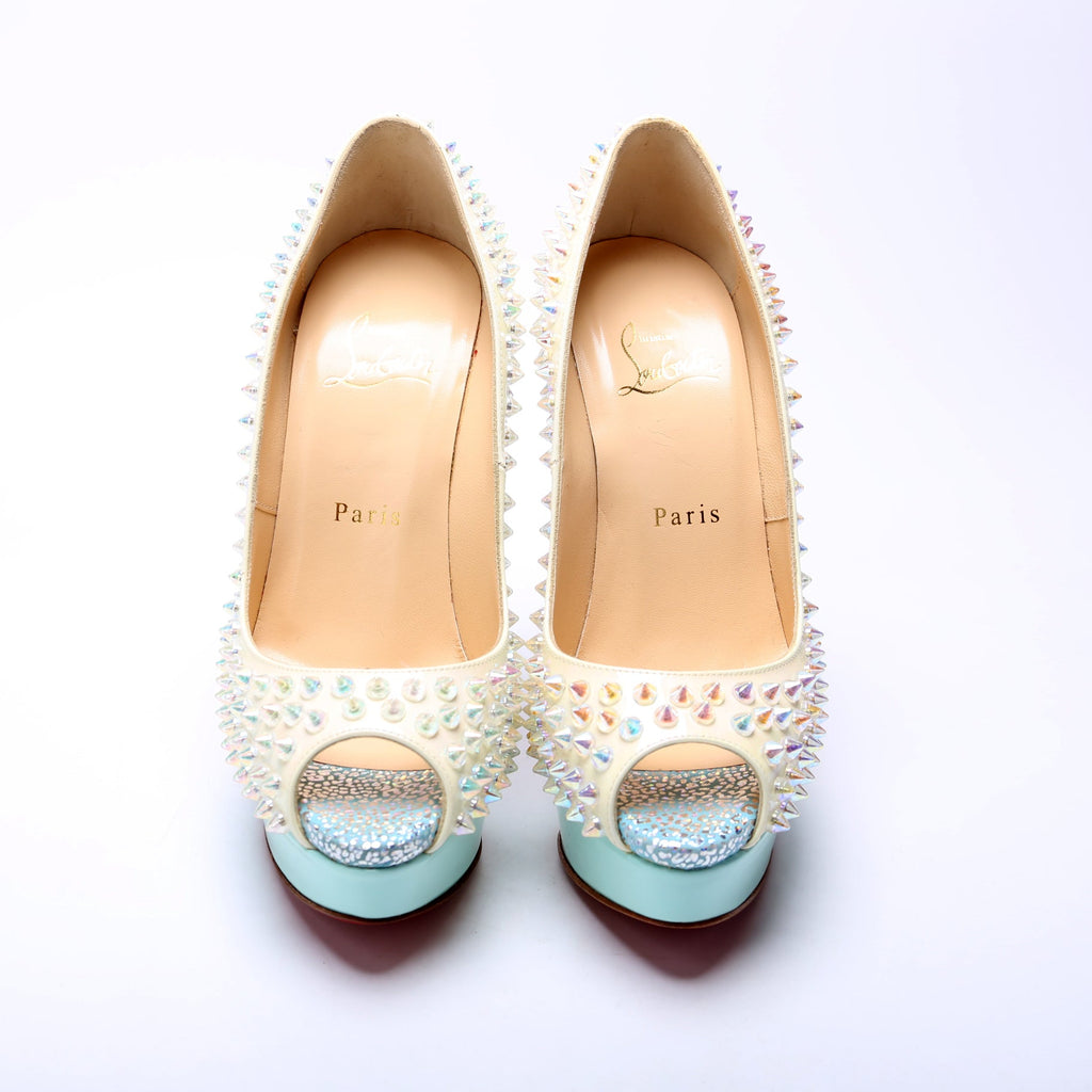 Lady Peep Toe Spikes 150MM Size 36