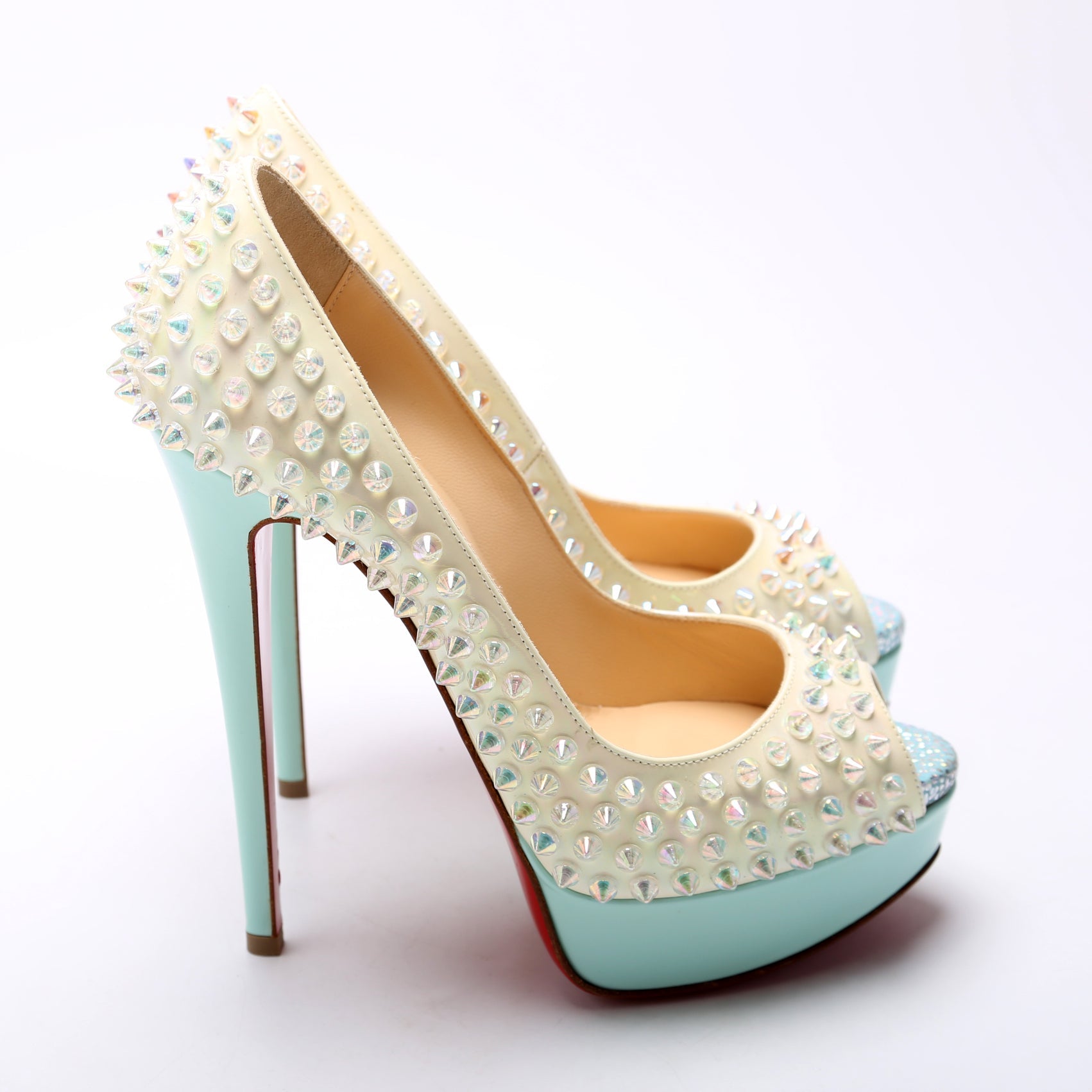 Lady Peep Toe Spikes 150MM Size 36