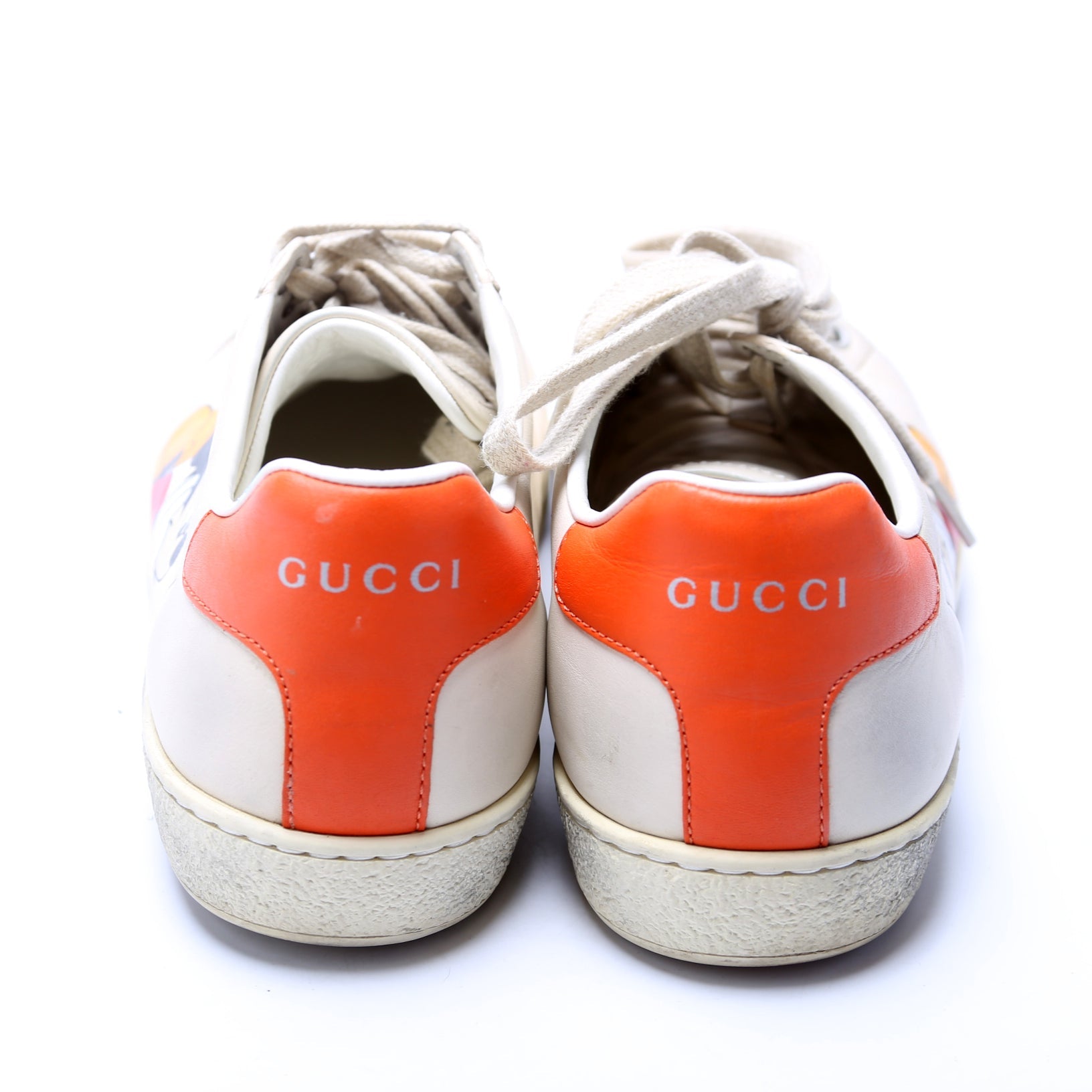 Gucci X Disney Distressed Ace Leather Mickey Mouse Sneakers Size 37.5