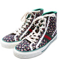 Gucci Tennis 1977 High Top Floral Sneakers Size 39.5