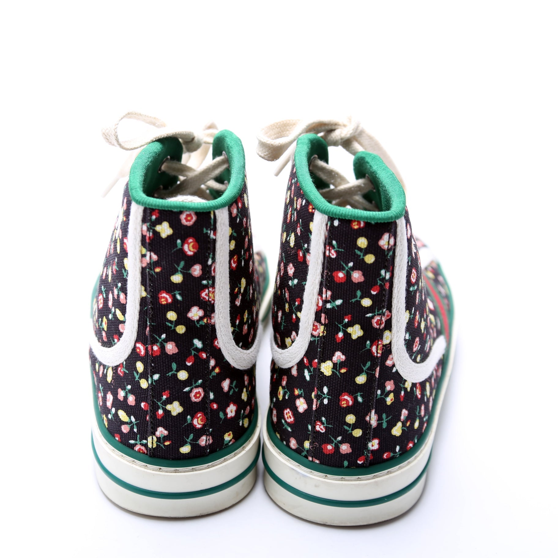 Gucci Tennis 1977 High Top Floral Sneakers Size 39.5