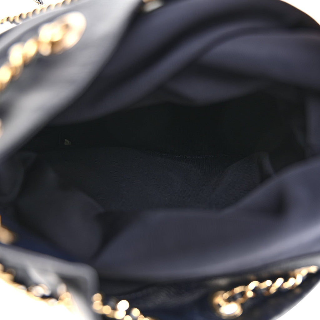 Chanel Lambskin Quilted Large In Seoul Backpack Navy