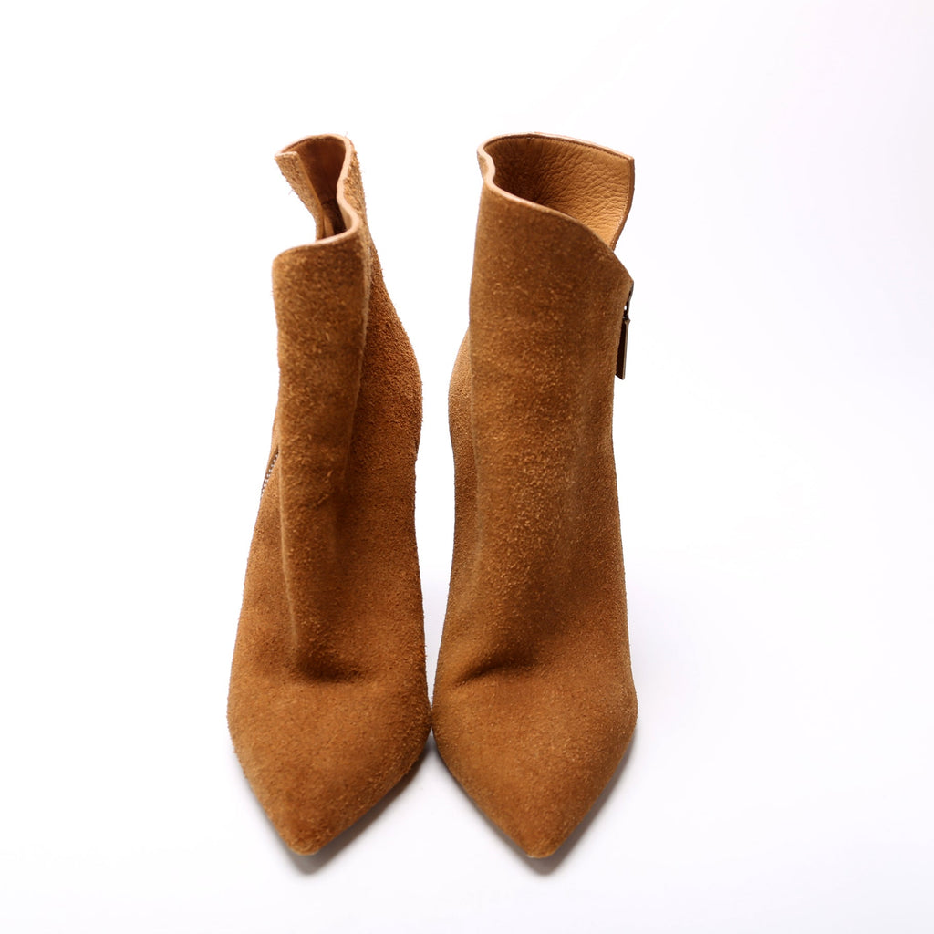 SAINT LAURENT Niki Suede Ankle Boots Size 39.5