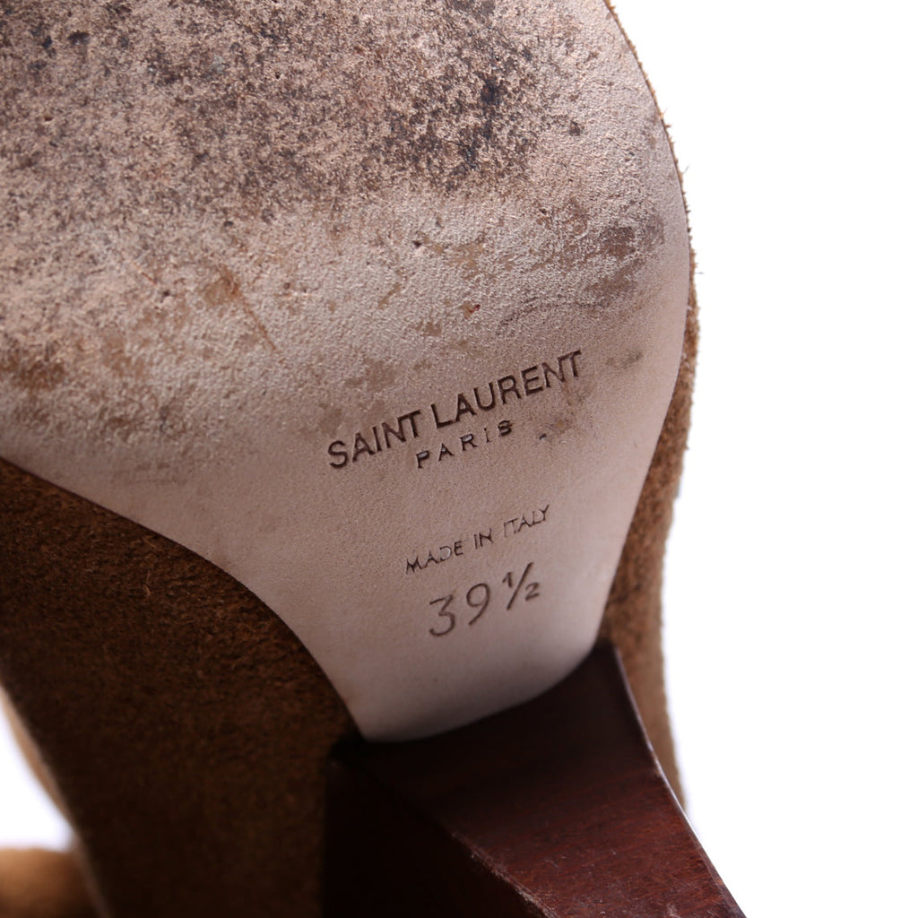 SAINT LAURENT Niki Suede Ankle Boots Size 39.5