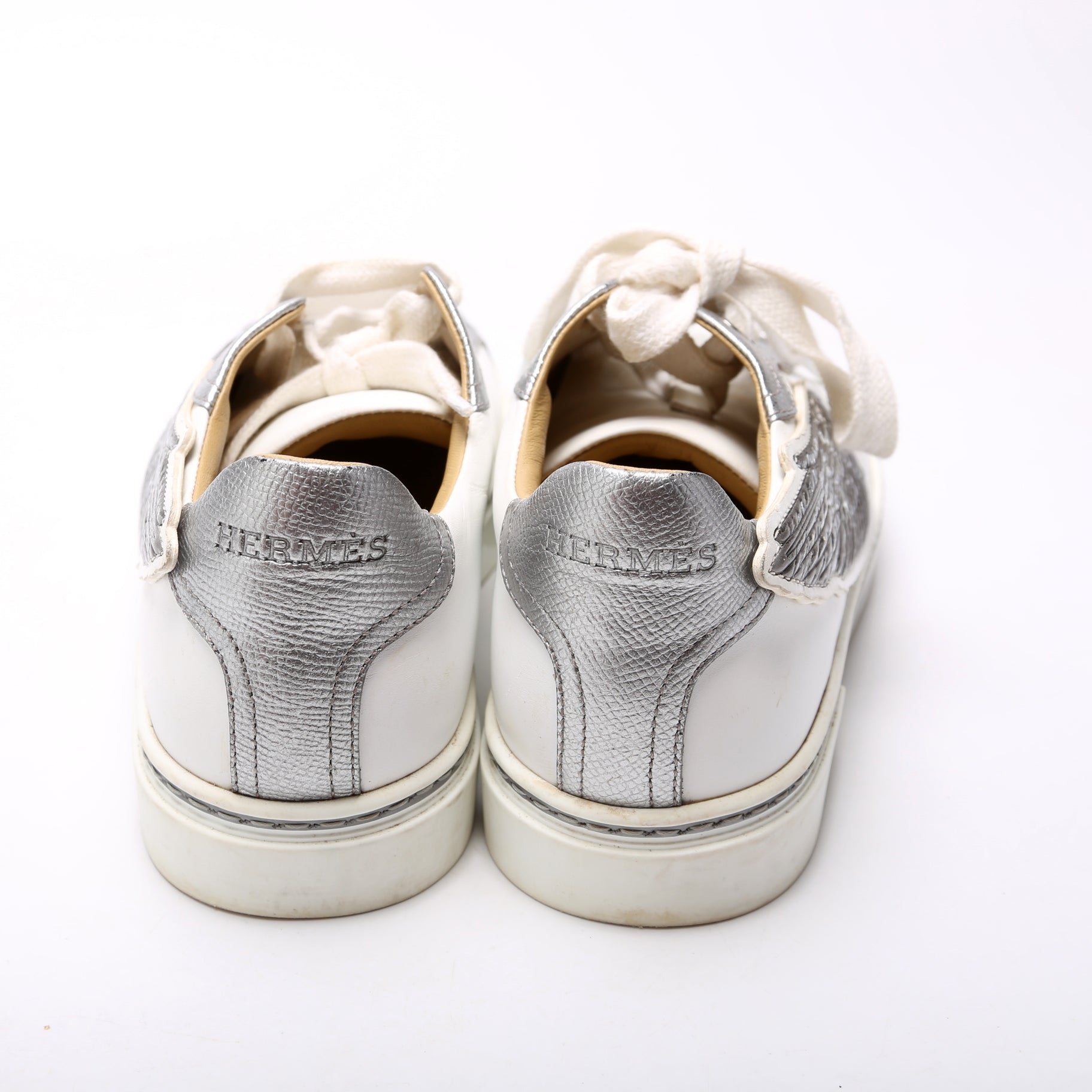 Hermes Epsom Velvet Low Top Sneakers Size 36.5
