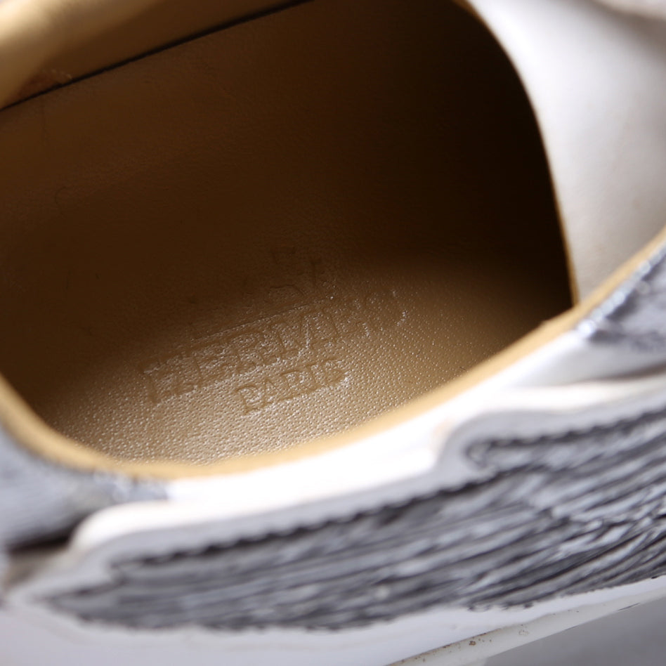 Hermes Epsom Velvet Low Top Sneakers Size 36.5