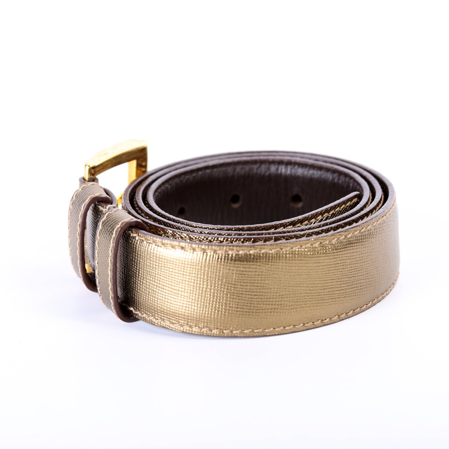 Metallic Saffiano Belt Size 80/32