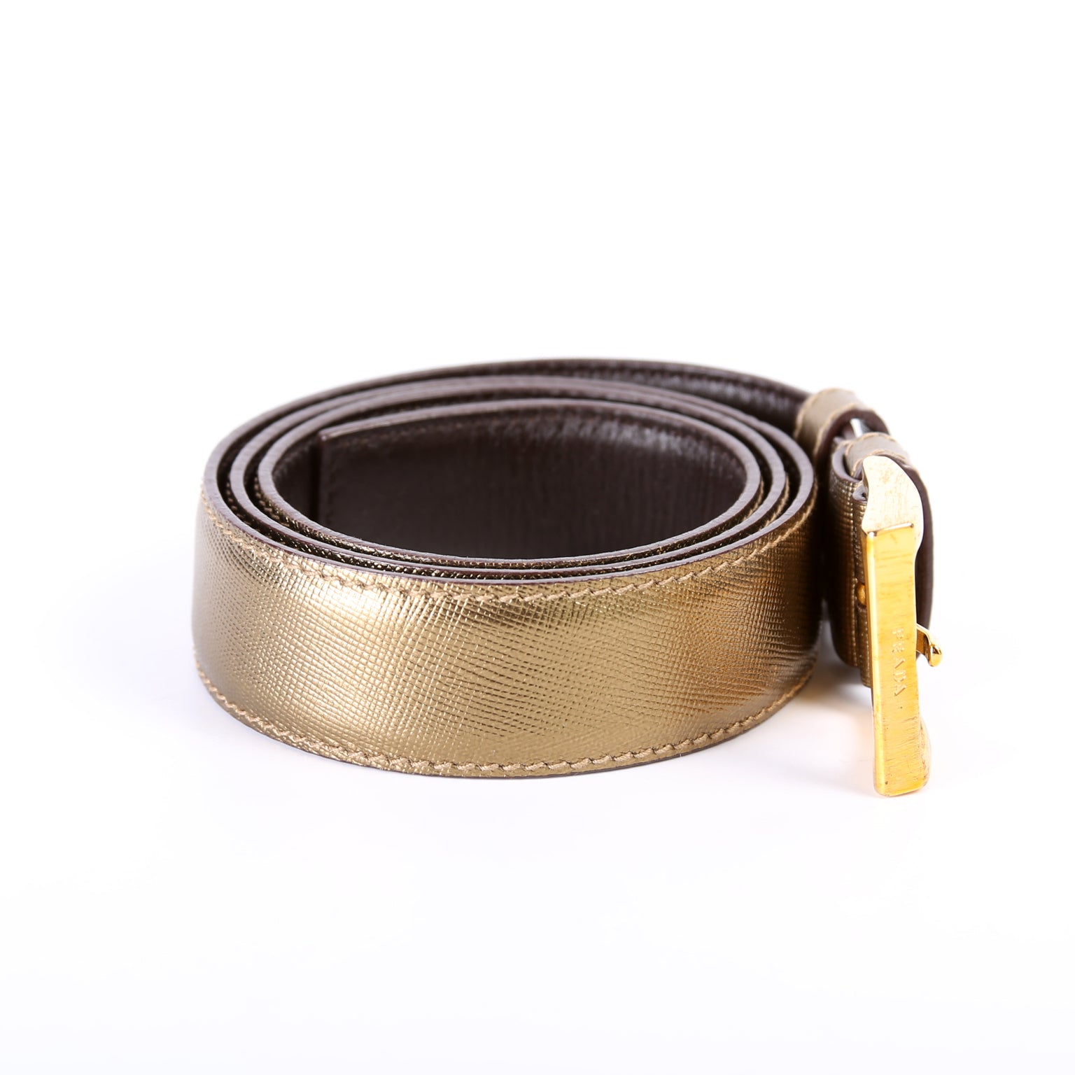 Metallic Saffiano Belt Size 80/32