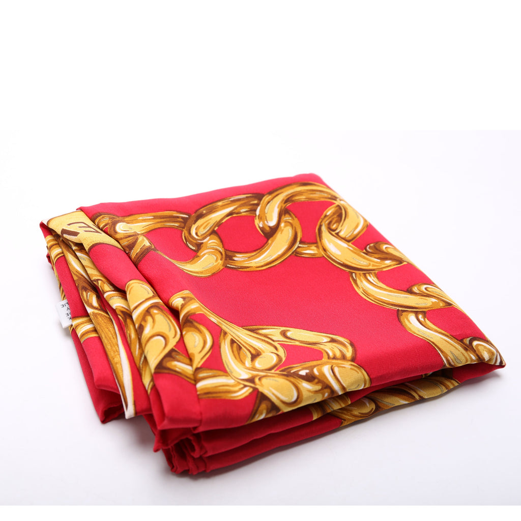 Iconic Chain Logo Large Silk Scarf