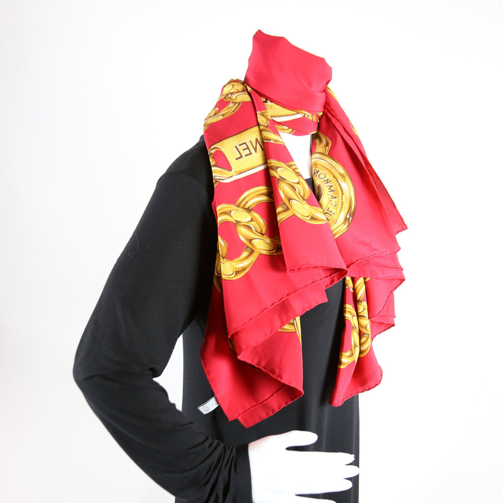 Iconic Chain Logo Large Silk Scarf