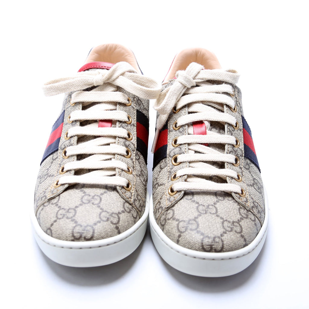 Gucci Ace Web GG Supreme Sneakers Size 36.5