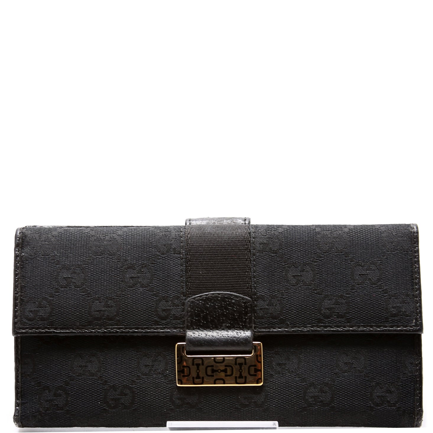 146206 GG Canvas Horsebit Continental Wallet