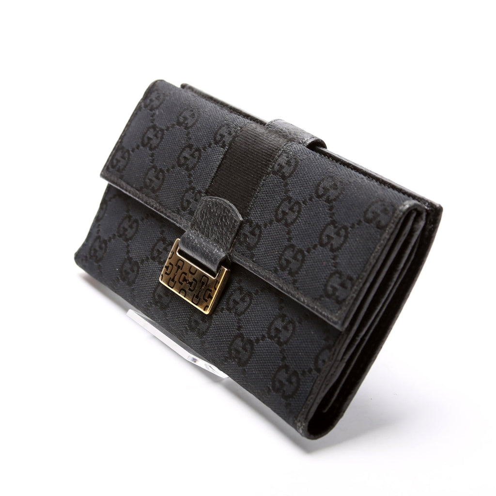 146206 GG Canvas Horsebit Continental Wallet